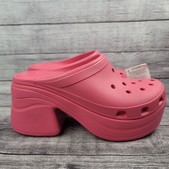Crocs Siren Clog High Heel Sandal Hyper Pink 208547-6VZ (Men's 10, Women's 12) - Picture 5 of 6